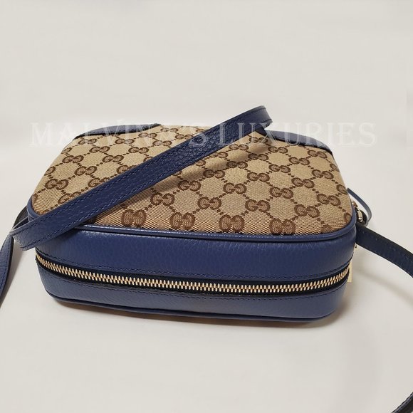 GUCCI BAG 449413 MINI BREE CROSSBODY CAMERA CASE GG GUCCISSIMA LOGO CANVAS - Picture 5 of 16